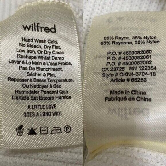 Aritzia Wilfred Salome Sweater Tied Women Size 1 (XS) - Picture 9 of 9